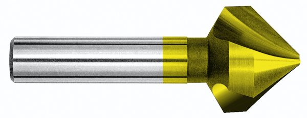 Set 6 Verzinkfrezen 90° 3 Lippen HSS-CO + TIN 6,3 - 8,3 - 10,4 - 12,4 - 16,5 - 20,5mm - Afbeelding 2